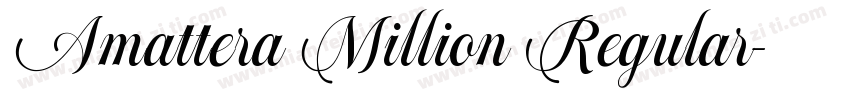 Amattera Million Regular字体转换